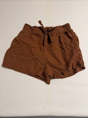 Women’s Casual Drawstring Shorts in Brown-s3